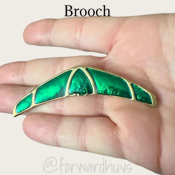 3” Enamel and Gold Tone Brooch - Picture 1 of 7